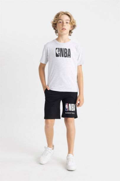 NBA Wordmark Bisiklet Yaka Kısa Kollu Tişört Erkek Çocuk