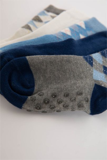 Erkek Bebek Dikişsiz 5'li Pamuklu Uzun Çorap