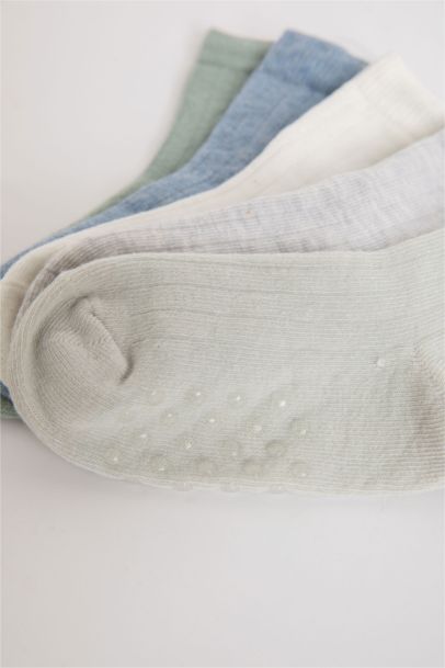 Baby Boy Seamless 5 Piece Cotton Long Socks