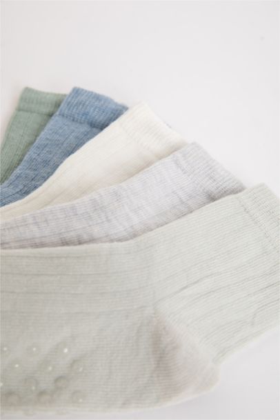 Baby Boy Seamless 5 Piece Cotton Long Socks