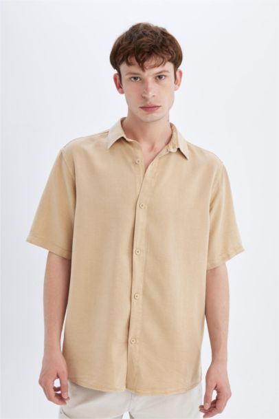 Regular Fit Tencel Short Sleeve Shirt