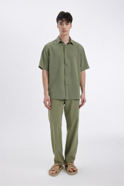 Regular Fit Tencel Short Sleeve Shirt