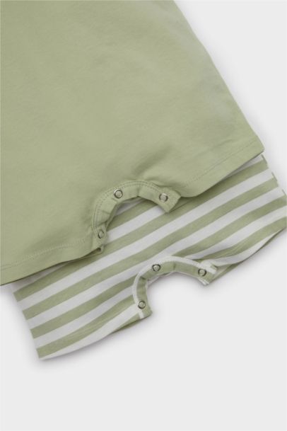 Lot de 2 Combinaisons en coton à manches courtes pour bébé garçon