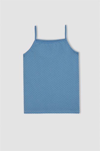 أندر شيرت منقط بناتي قصة عادية - قطعتين