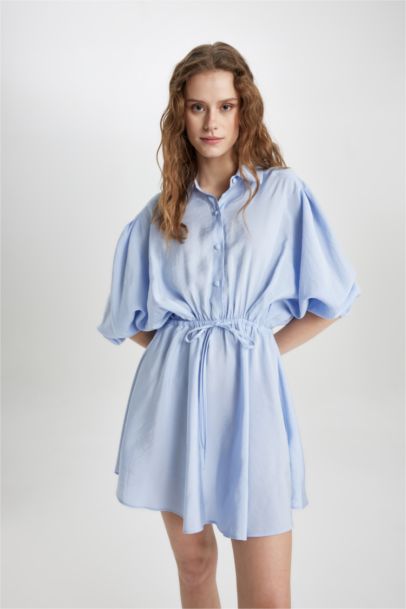 Mini Robe basique à col chemise et ceinture