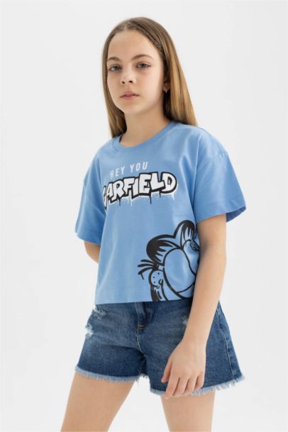 تيشيرت كروب بناتي نص ردن من Garfield