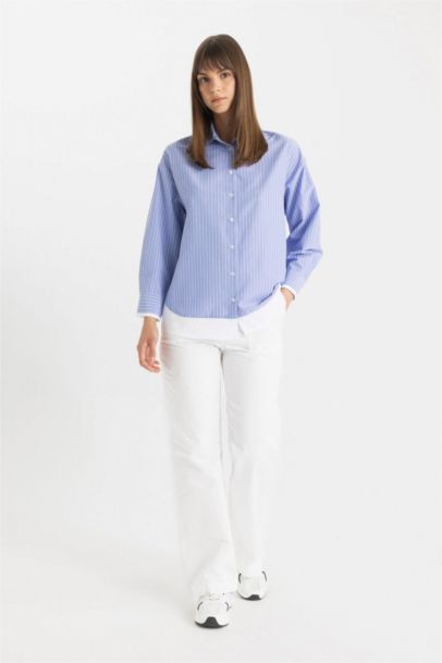 Wide Leg Geniş Bol Paça Cepli Beyaz Basic Düz Gabardin Pantolon