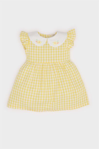 Robe popeline à carreaux pour bébé fille