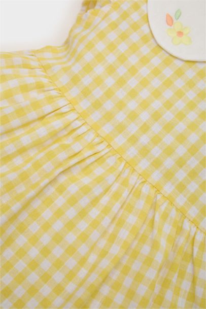 Robe popeline à carreaux pour bébé fille