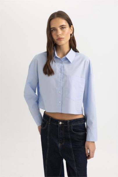 قميص كروب أوكسفورد ردن طويل وياخة قميص