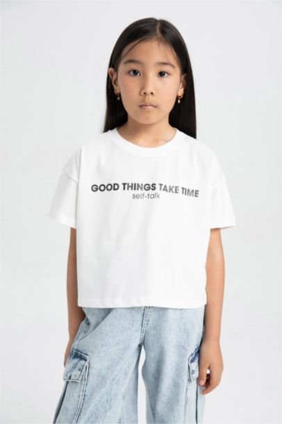 Girl's Printed Short Sleeve T-Shirt