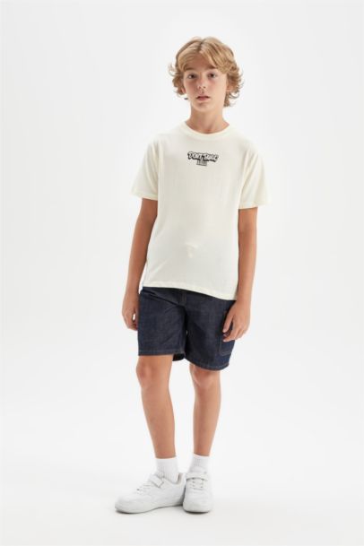 Boy Crew Neck Printed Short Sleeve T-Shirt