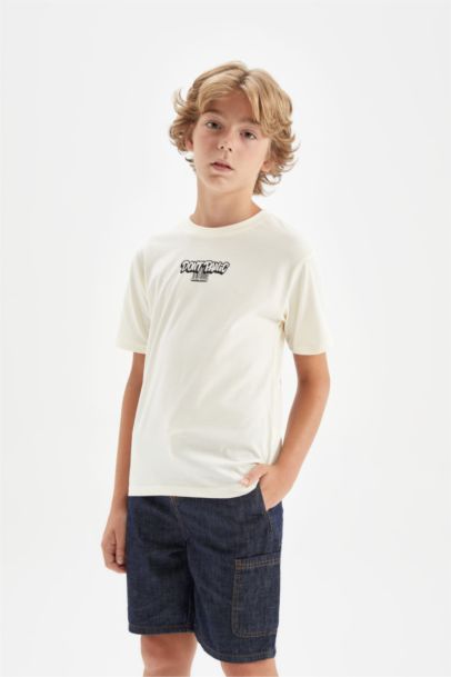 Boy Crew Neck Printed Short Sleeve T-Shirt