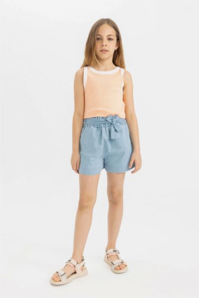 Girl Crew Neck Crop Top