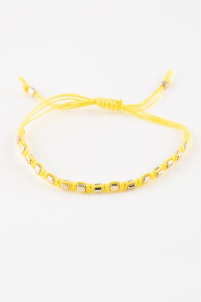 Woman Yellow String Gold Bracelet