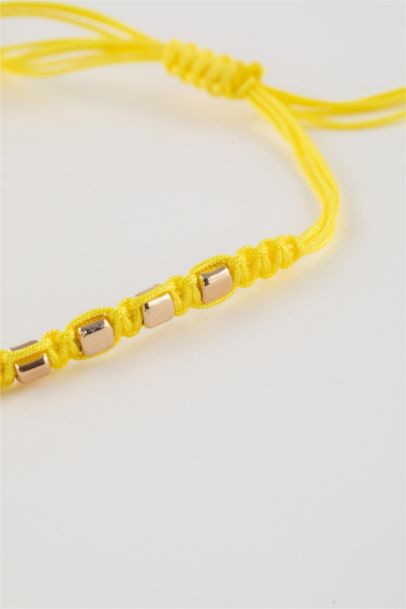 Woman Yellow String Gold Bracelet