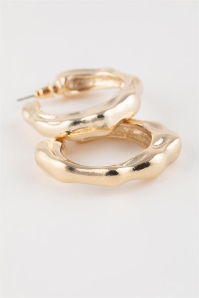 Woman Hoop Gold Earrings