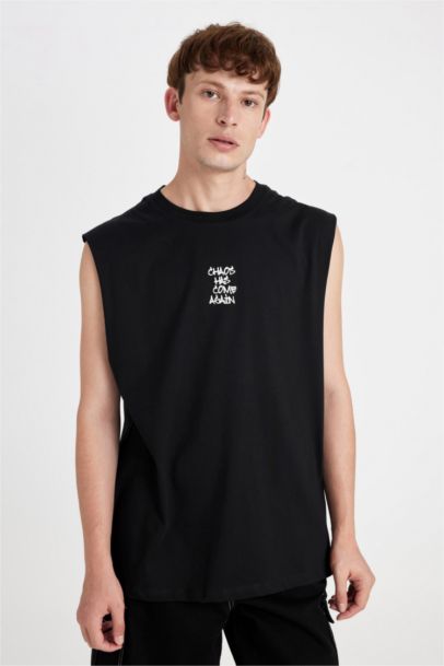 تيشيرت كت اوفر سايز مطبوع  بدون كم