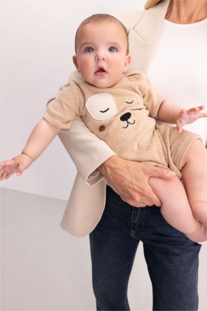 جمبسوت بيبي اولادي حديثي الولادة نص كم من قماش المنشفة