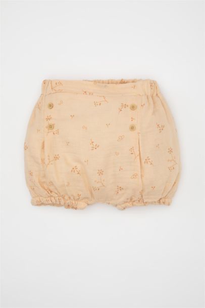 شورت بيبي بناتي فلورال موسلين قصة عادية