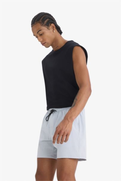 DeFactoFit Printed Flexible Textured Sports Swim Shorts