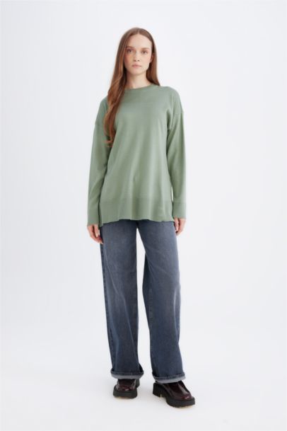 Regular Fit Crew Neck Tunic