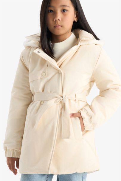 Girl Hooded Water Repellent Raincoat