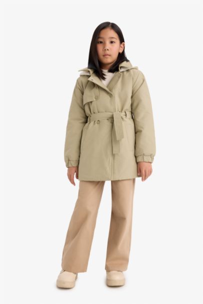 Girl Hooded Water Repellent Raincoat