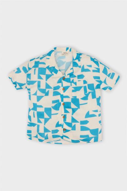 Baby Boy Patterned Short Sleeve Shirt