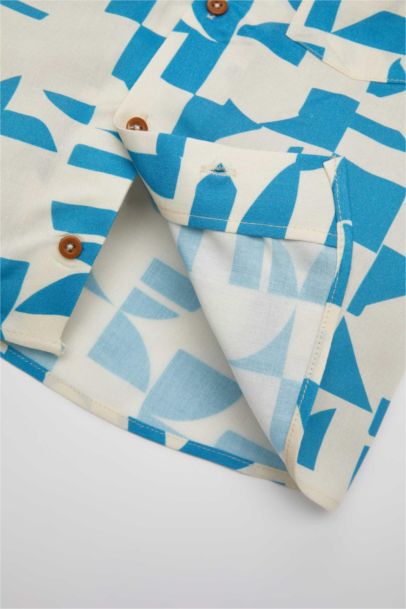 Baby Boy Patterned Short Sleeve Shirt