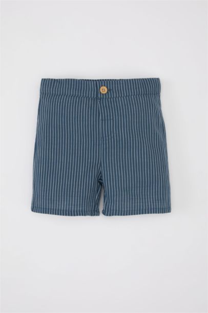 Baby Boy Regular Fit Striped Shorts