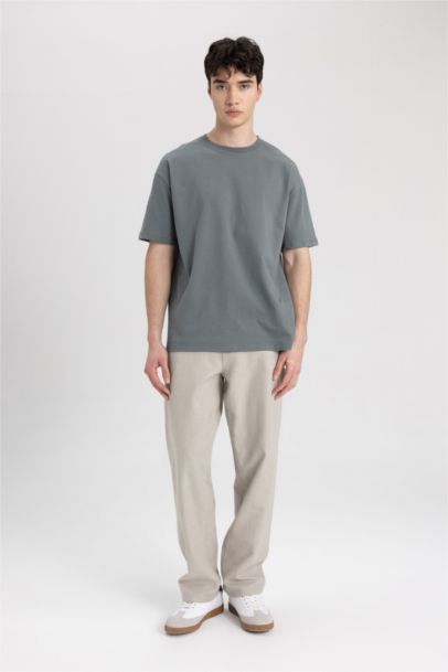 Boxy Fit Crew Neck Short Sleeve T-Shirt