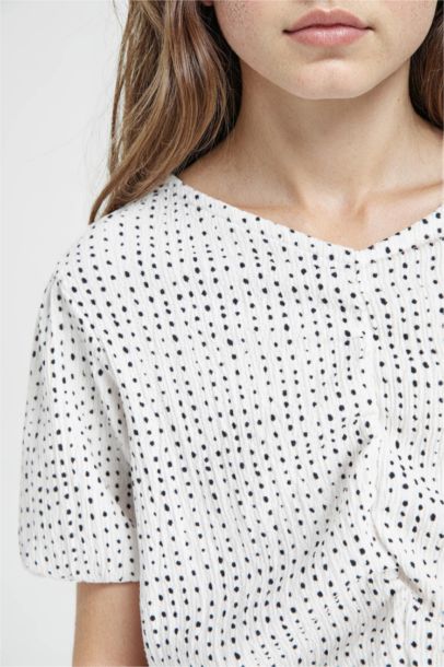 Girl Relax Fit Crinkle Fabric T-Shirt