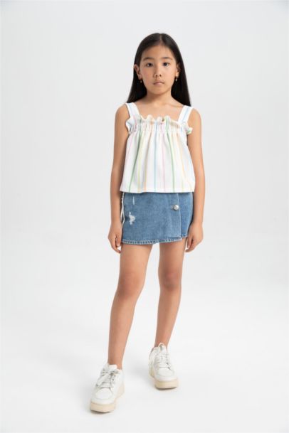 Girl Relax Fit Striped Tank Top