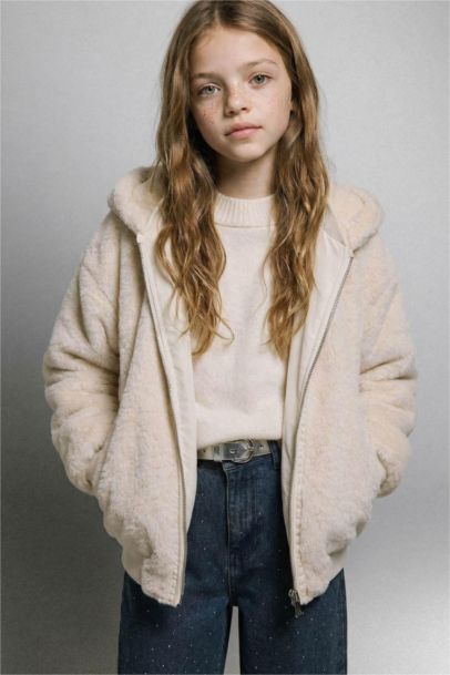 Girl Hooded Two Sided Puffer Jacket