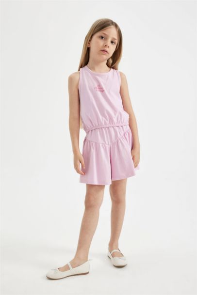 Girl Printed T-Shirt Shorts 2 Piece Set