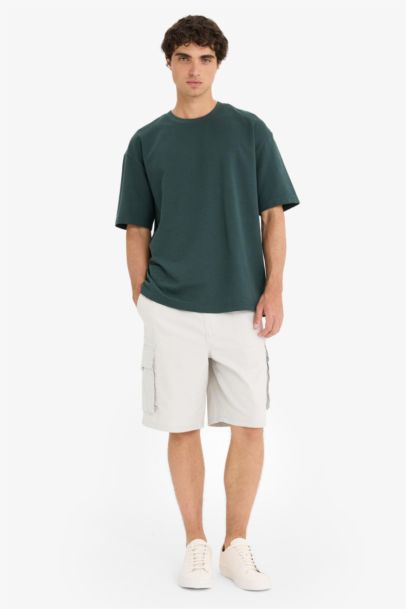 Cargo Fit Gabardine Bermuda Shorts