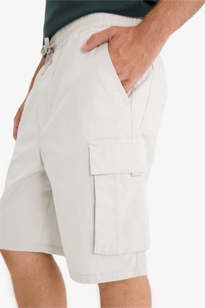 Cargo Fit Gabardine Bermuda Shorts