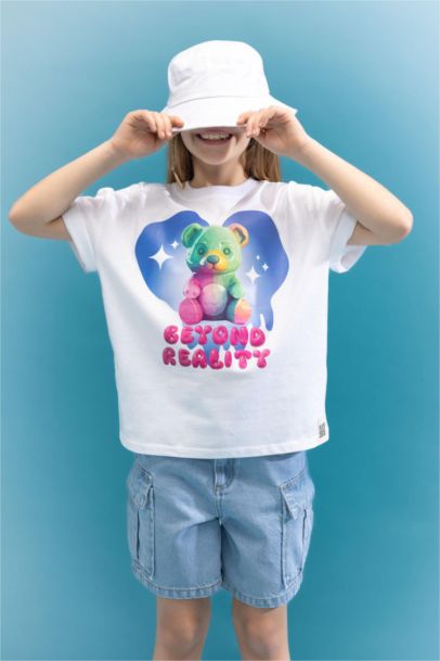 Girl Oversize Fit Crew Neck Short Sleeve T-Shirt