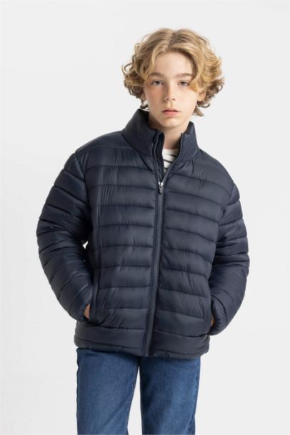Boy Half Turtleneck Waterproof Puffer Jacket