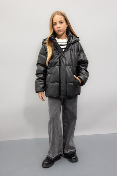 Girl Hooded Waterproof Puffer Jacket