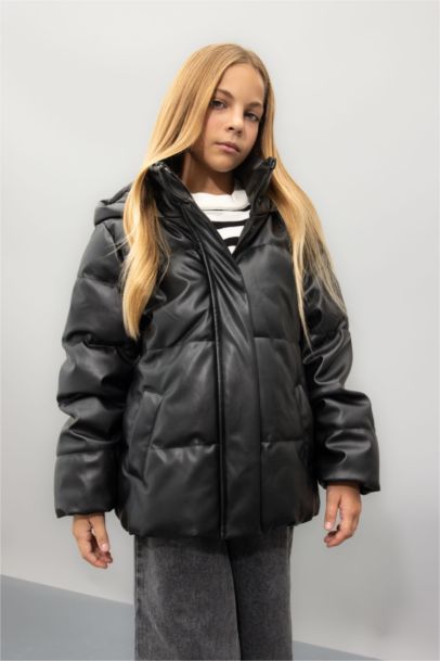 Girl Hooded Waterproof Puffer Jacket