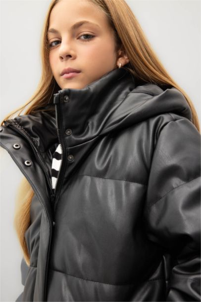 Girl Hooded Waterproof Puffer Jacket