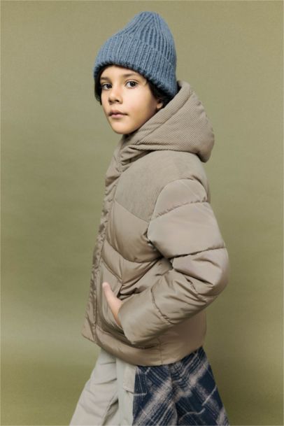 Boy Hooded Water Repellent Puffer Jacket