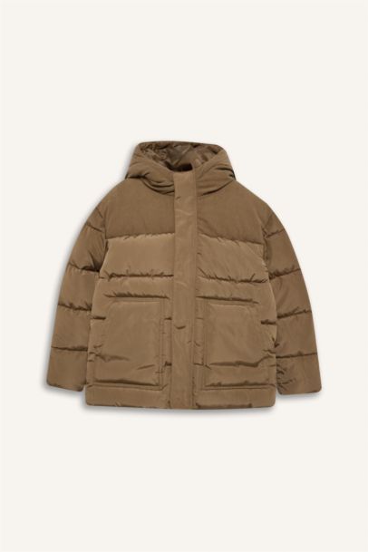 Boy Hooded Water Repellent Puffer Jacket