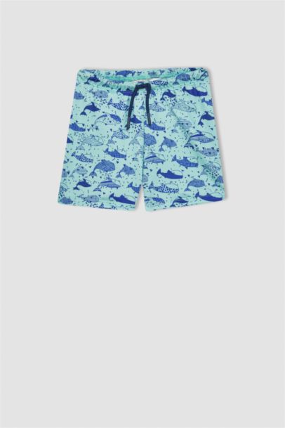 Boy Patterned Swim Shorts