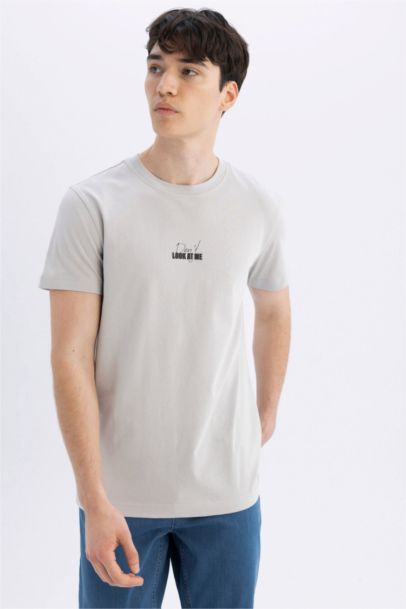 Slim Fit Crew Neck Printed T-Shirt