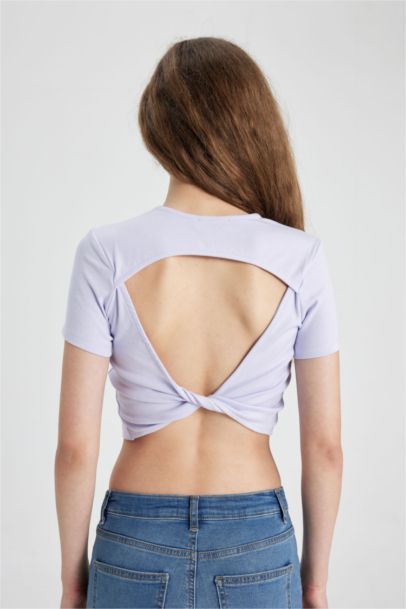 Fitted Crew Neck Modal Short Sleeve T-Shirt