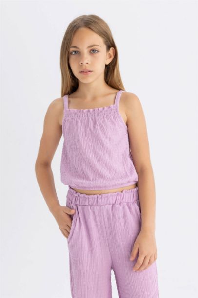 فانيلة بناتي قصة مريحة بدون ردن