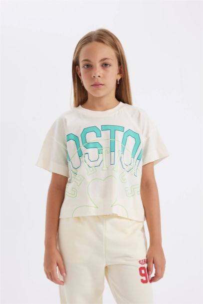 تيشيرت بناتي نص كم من بوسطن سيلتكس